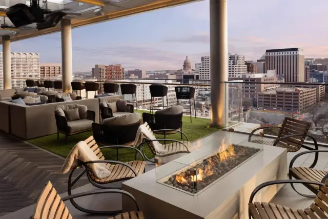 Otopia Rooftop Lounge, West Campus, Austin, happy hour venue