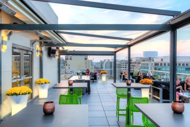 Ellipse Rooftop Bar, Downtown, Washington, happy hour venue