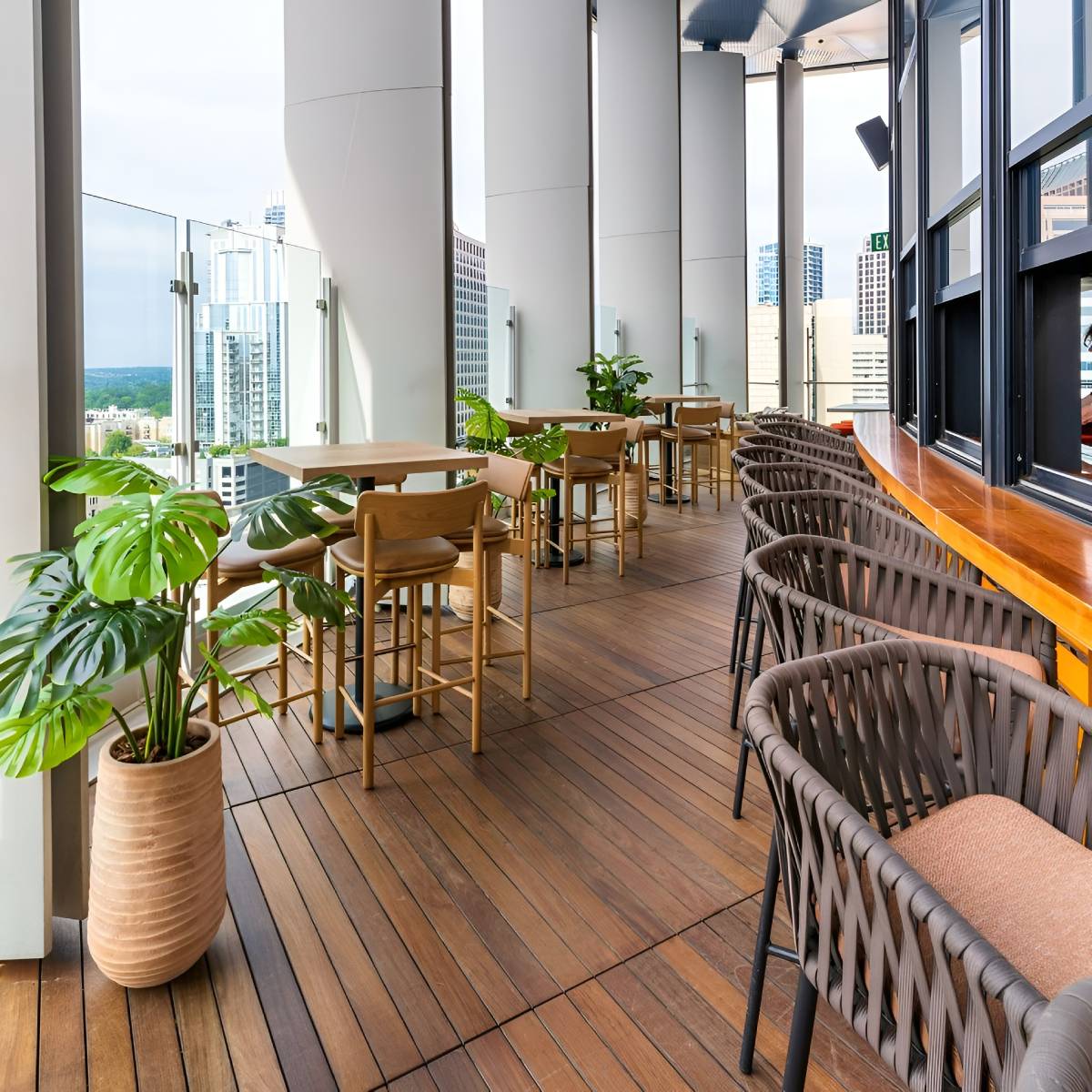 Merchant and Trade Rooftop Bar Charlotte Uptown View