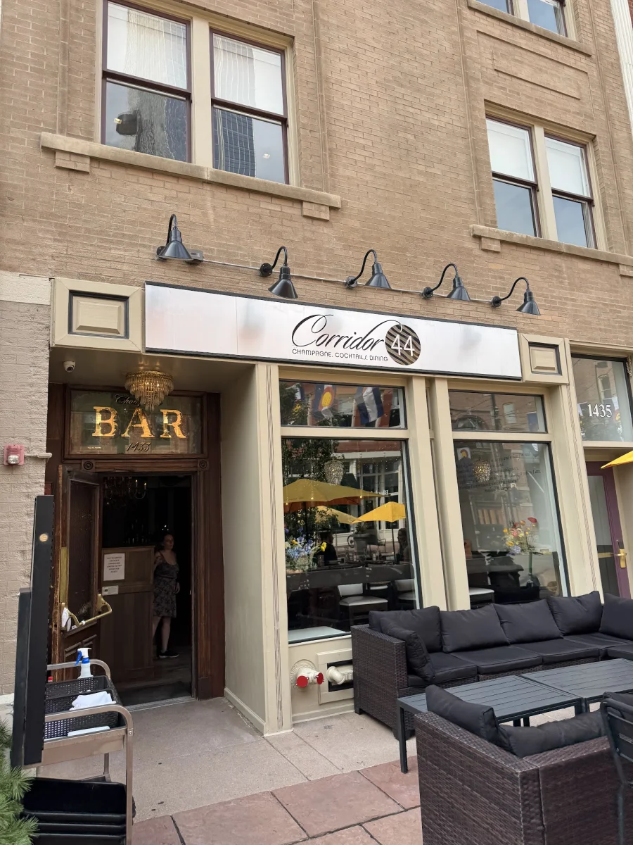 Corridor 44 Champagne Bar, Larimer Square, Denver, happy hour venue